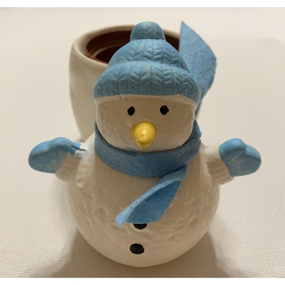 Miniature Planter Attached Snowman Blue Accessories Succulent Artificial Plants - Picture 5 of 11